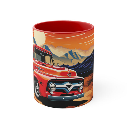 Red Hot Rod Truck 11oz Mug