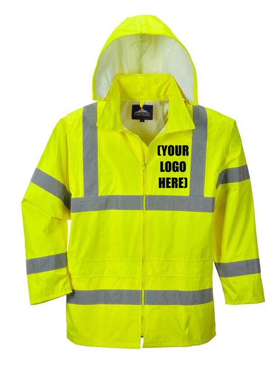 Hi-Vis Rain Jacket - Your Logo Here